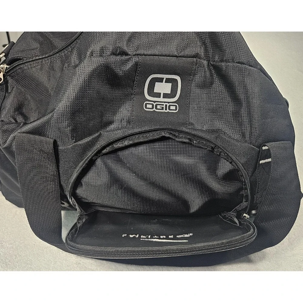 OGIO Black Dome Duffle Gym Bag Ventilated Athletic Equipment Bag